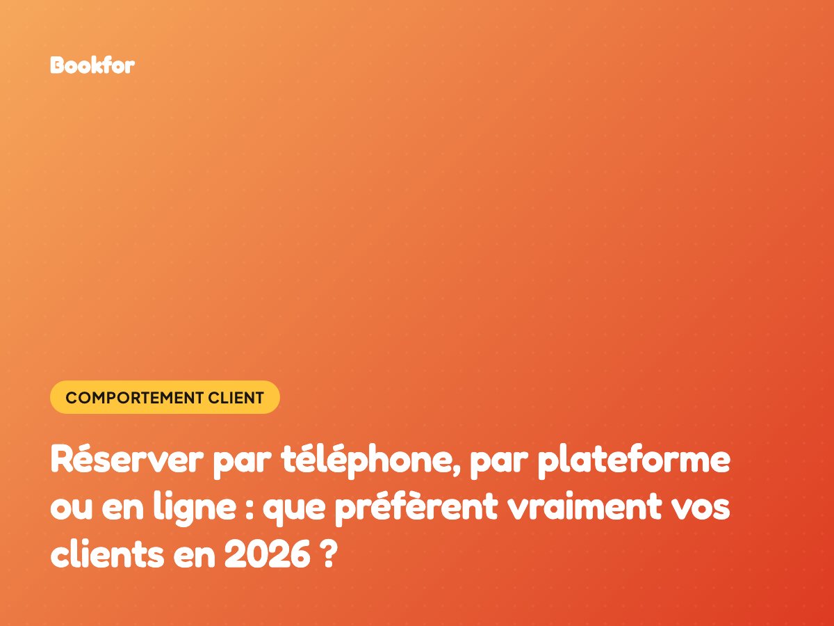Réserver par téléphone, par plateforme ou en ligne : que préfèrent vraiment vos clients en 2026 ?